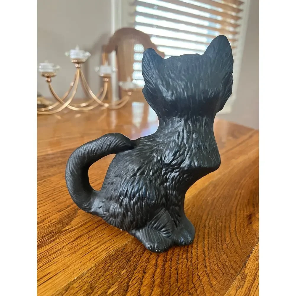 Vintage Black Cat Figurine